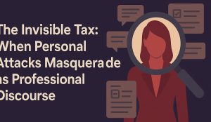 The Invisible Tax: When Personal Attacks Masquerade as Professional Discourse